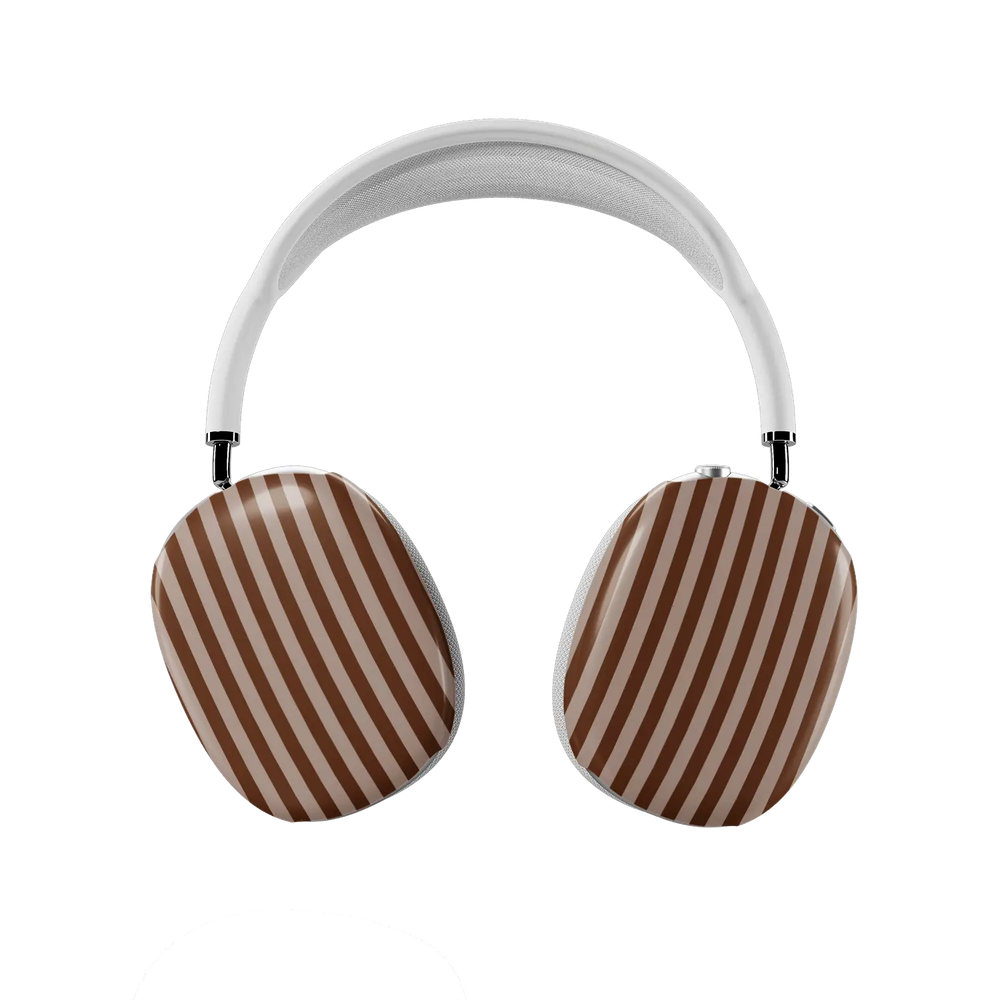 Roastery | Brown Vertical Stripe AirPods Max Case