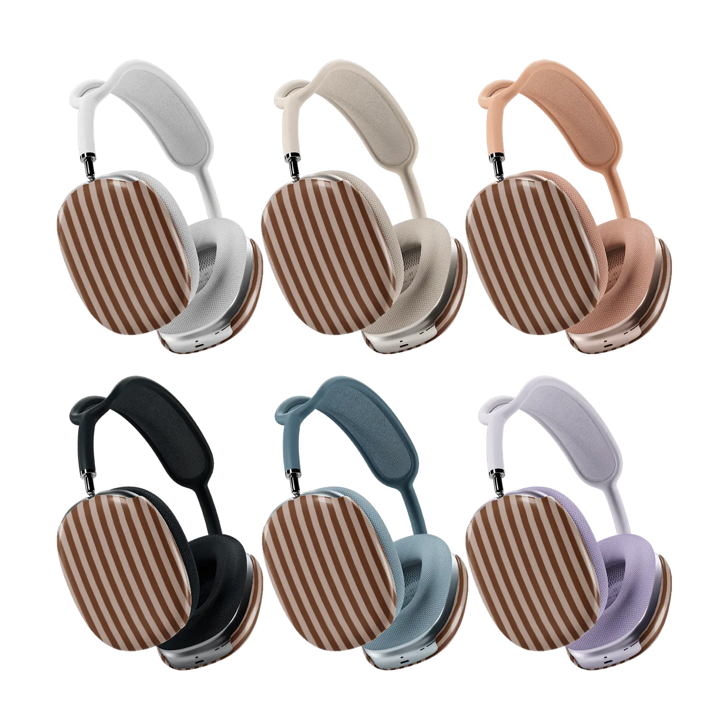 Roastery | Brown Vertical Stripe AirPods Max Case