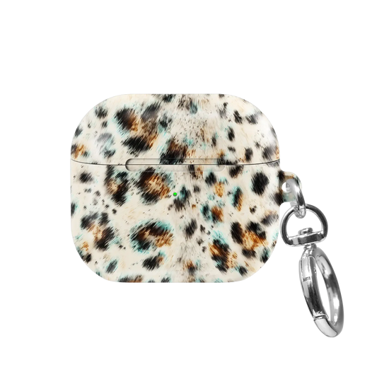 Untamed | Teal Leopard AirPods Case - front view