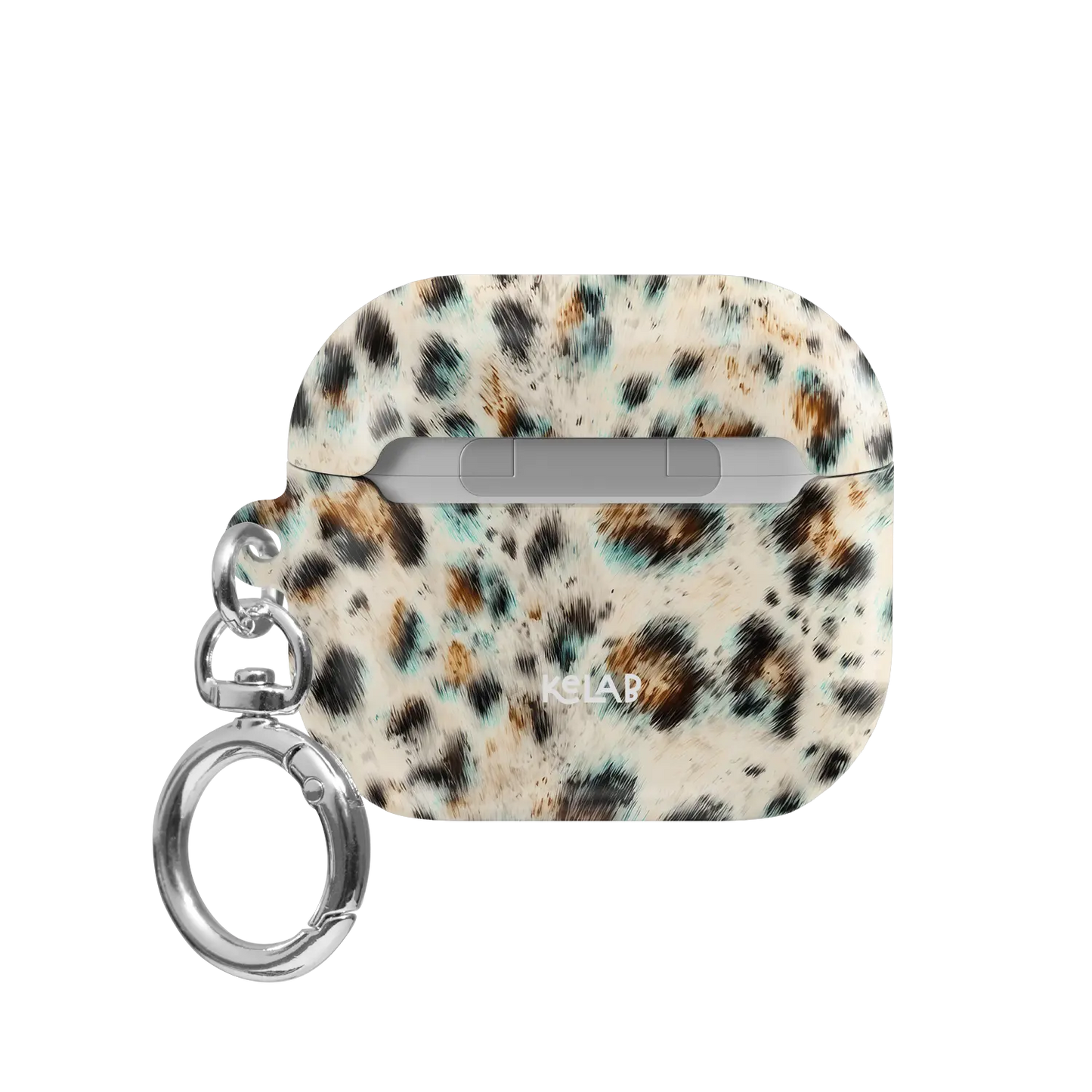 Untamed | Teal Leopard AirPods Case - back view