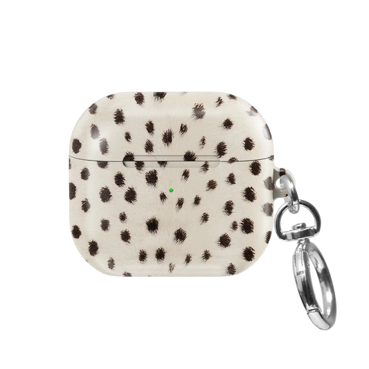 Spot On | Cream Cheetah AirPods Case - front view