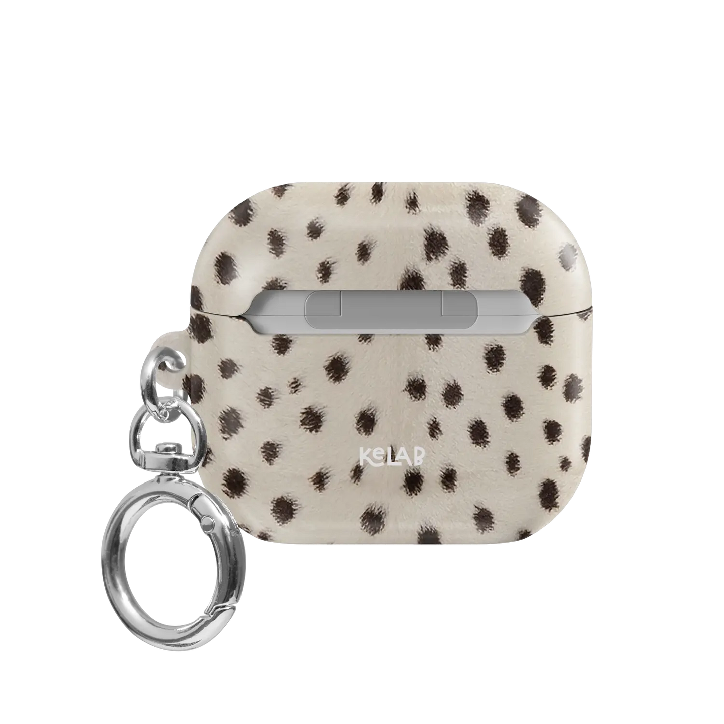Spot On | Cream Cheetah AirPods Case - back view