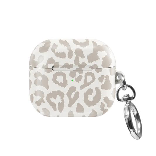 Quiet Spots | Minimalist Leopard AirPods Case - front view