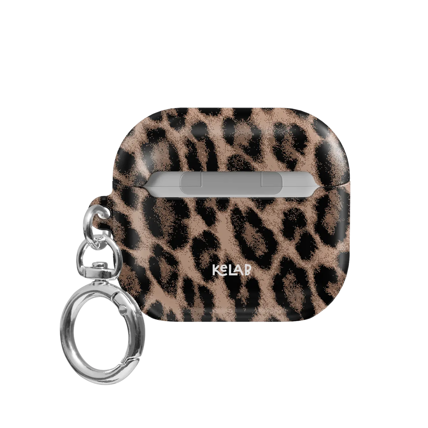 Golden Prowl | Brown Leopard AirPods Case - back view