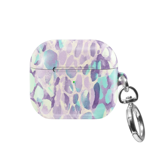 Wild Sugar | Lilac Leopard AirPods Case - front view
