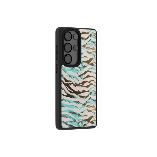 Wild Current | Turquoise Tiger Print Samsung Phone Case