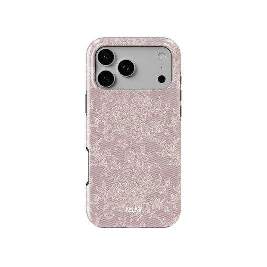 Powder Rose | Pink Lace iPhone Case