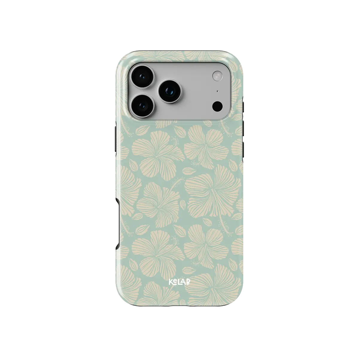 Island Mist | Green Hibiscus Floral iPhone Case