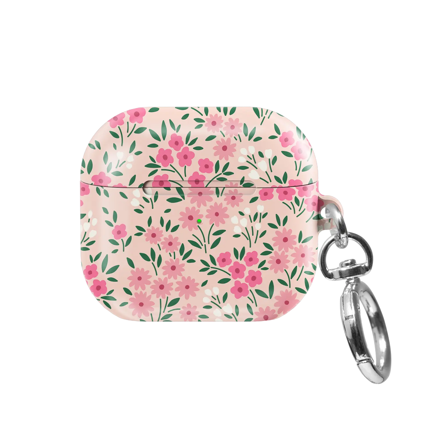 Garden Flush | Pink Ditsy Floral AirPods Case - front view