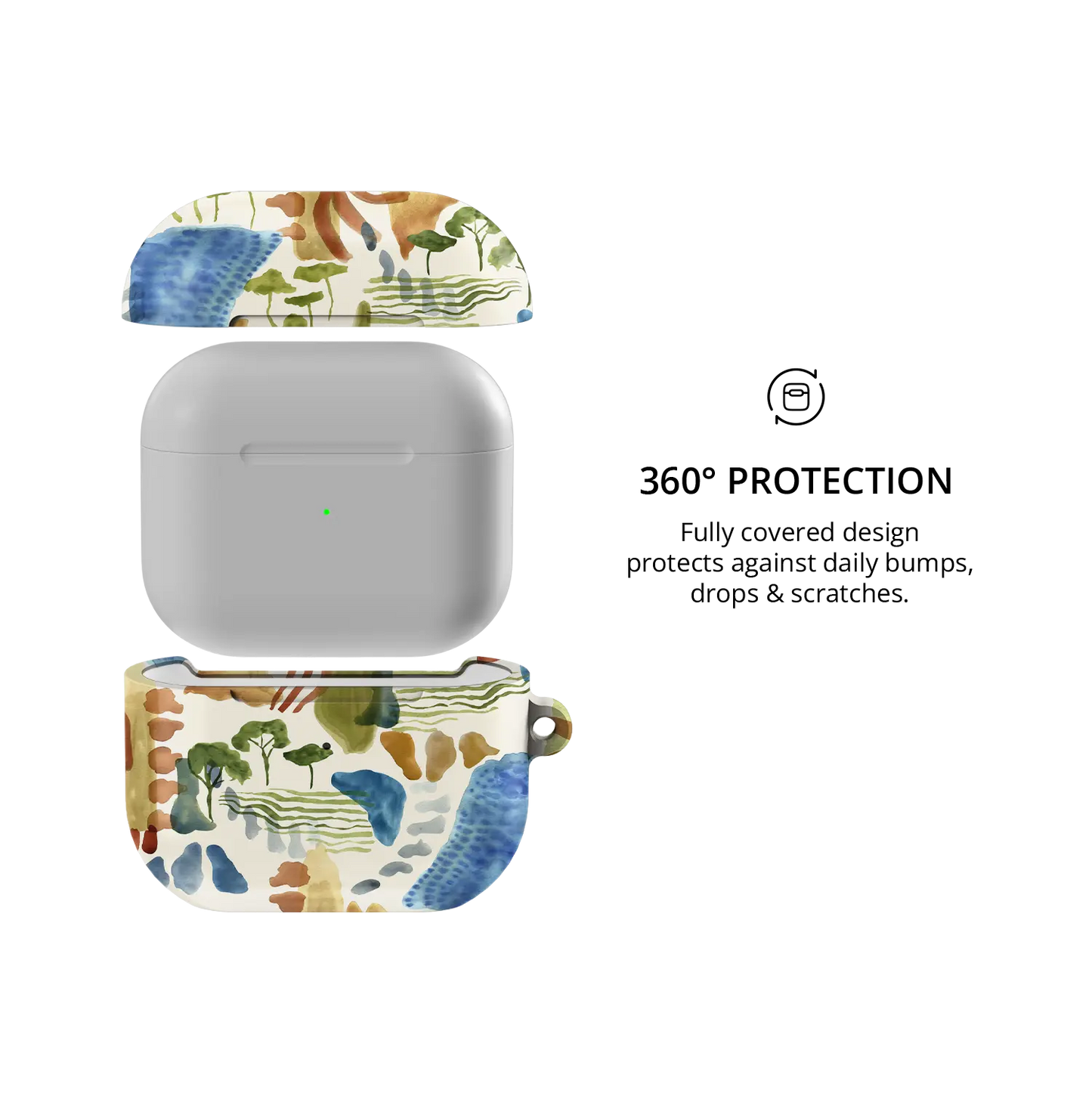 Terroir | Watercolor Landscape AirPods Case - 360 degree protection view