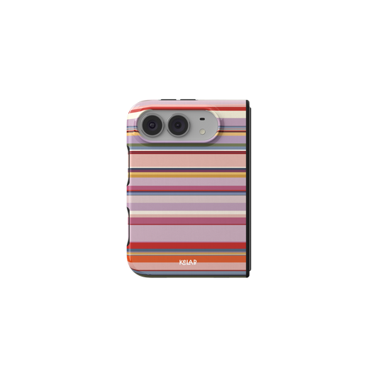 Roseglow | Coral Multi-Stripe iPhone Case