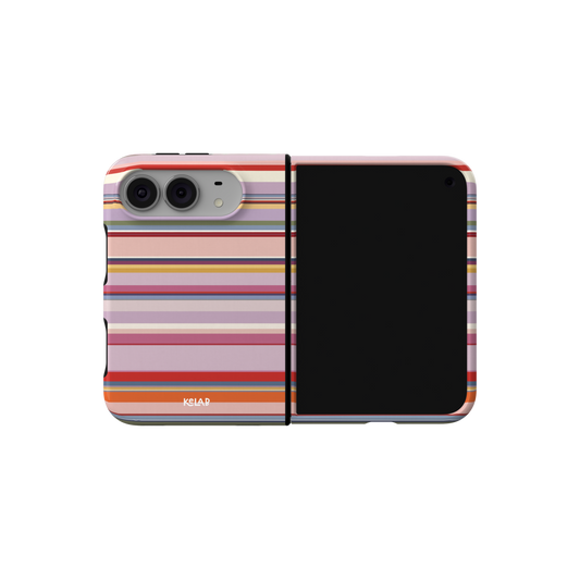 Roseglow | Coral Multi-Stripe iPhone Case