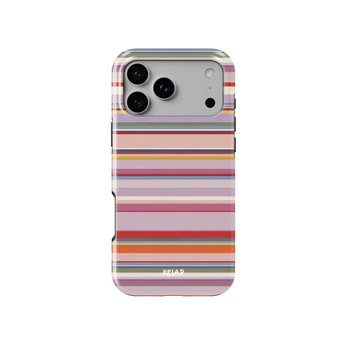 Roseglow | Coral Multi-Stripe iPhone Case
