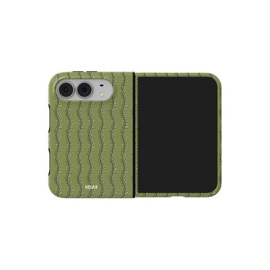 Rosemary Row | Olive Green Striped iPhone Case