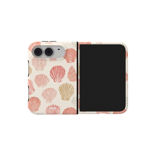 Sunwashed Shells | Pink Seashell Print iPhone Case