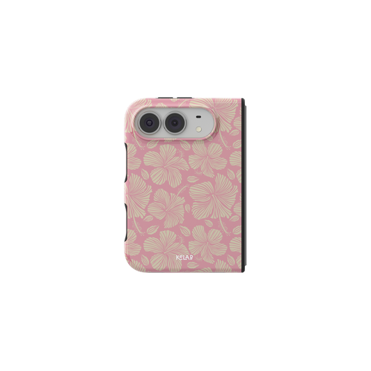 Guava Bloom | Pink Hibiscus Floral iPhone Case