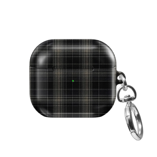 Midnight Tartan | Black Plaid AirPods Case