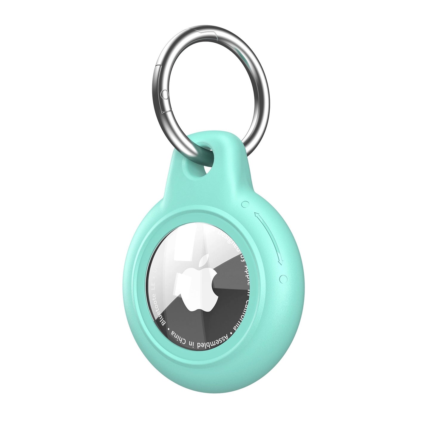 Mint Green AirTag Case - Waterproof Secure Holder with Key Ring. Lightweight and protective GPS accessory holder.