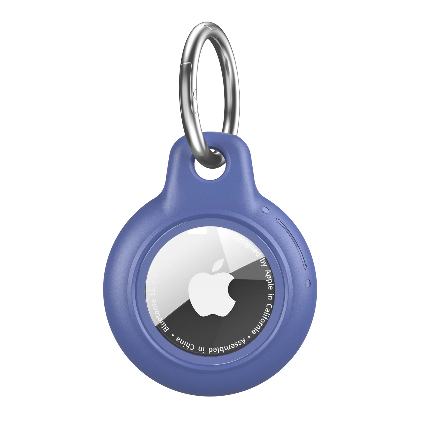 Blue AirTag Case - Waterproof Secure Holder with Key Ring. Stylish GPS accessory with full coverage and scratch-resistant silicone shell.