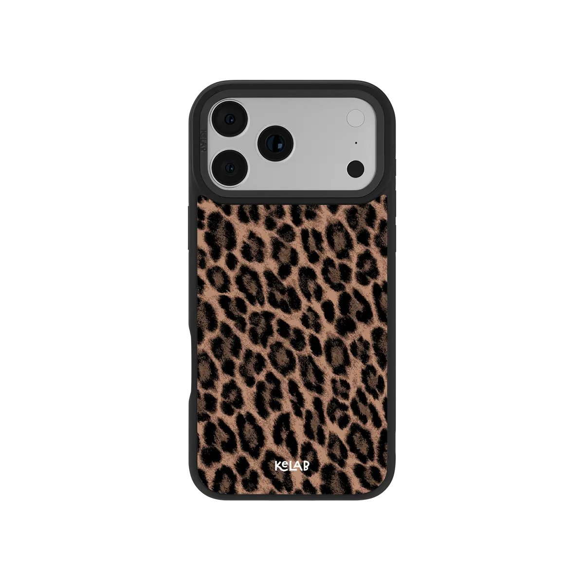 Golden Prowl brown leopard print iPhone case with realistic tan and black rosettes by KELAB.