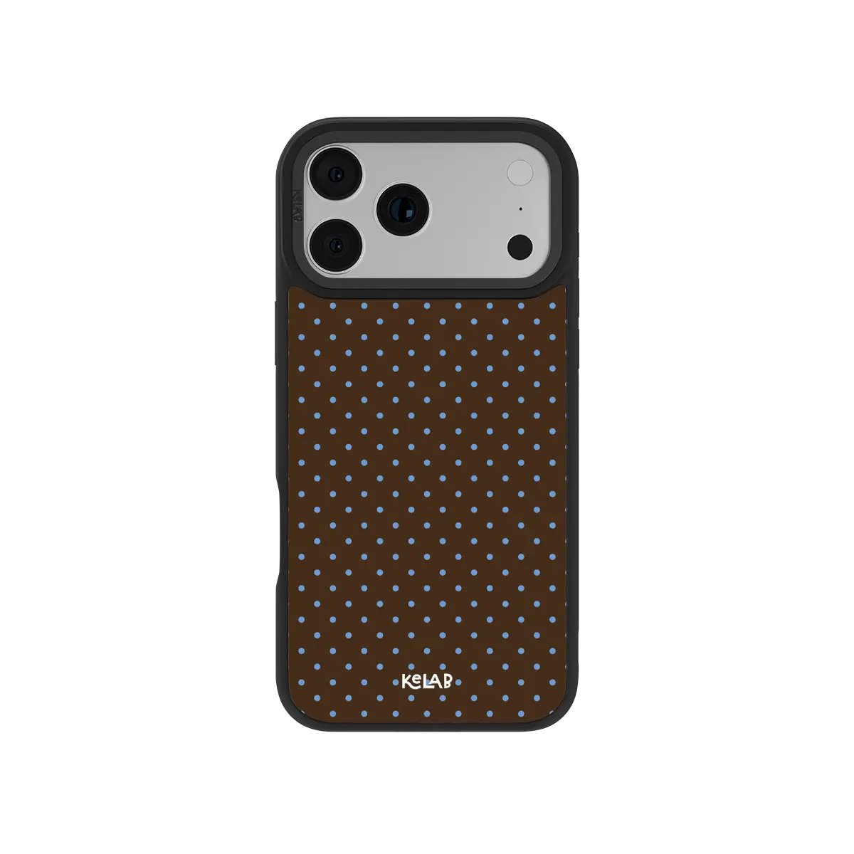 Brown Polka Dot KELAB iPhone Case Magsafe compatible with blue dot pattern phone cover