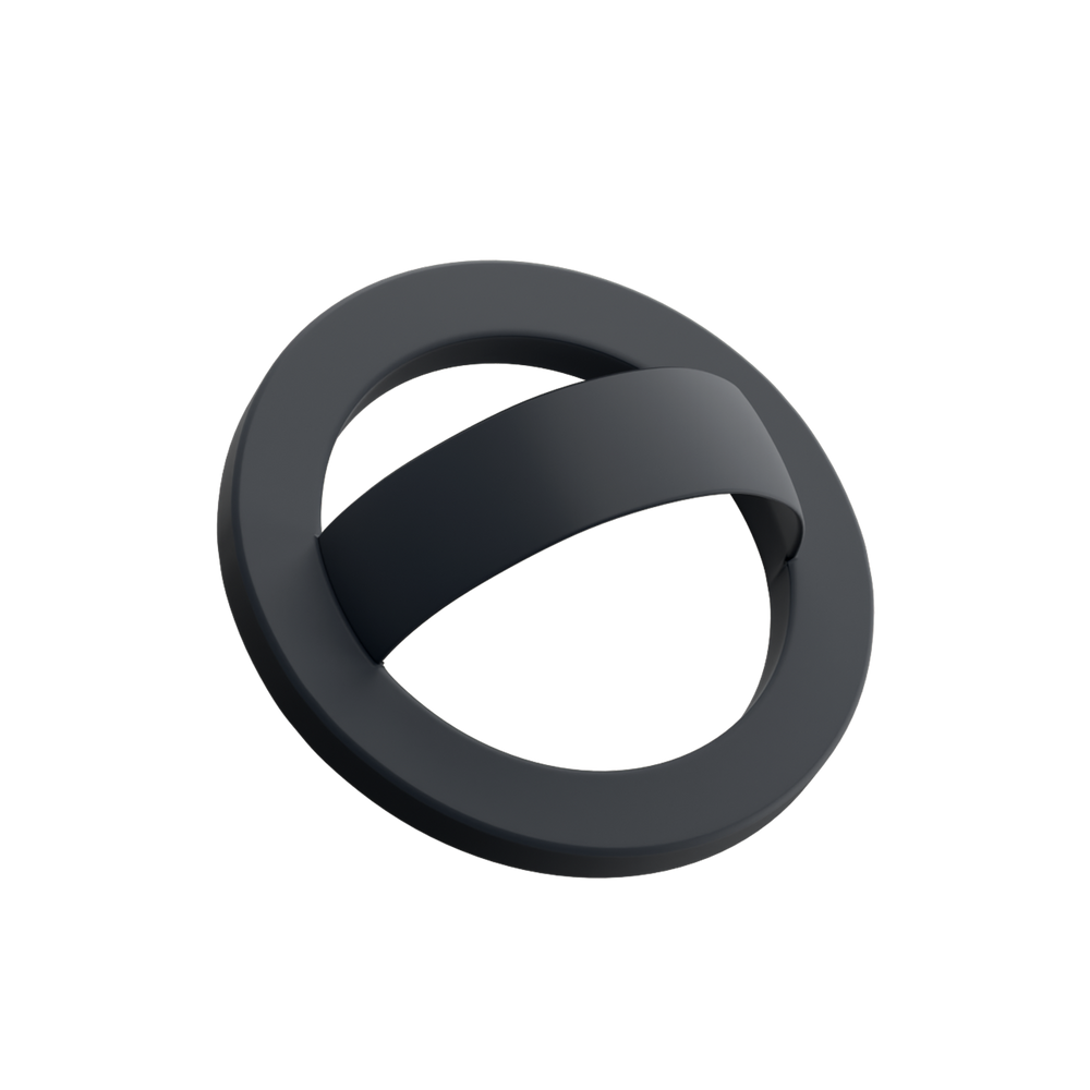 Graphite charcoal gray silicone MagSafe loop grip with finger loop