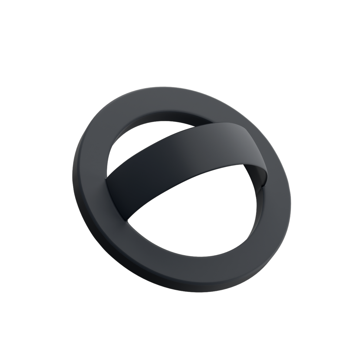 Graphite charcoal gray silicone MagSafe loop grip with finger loop