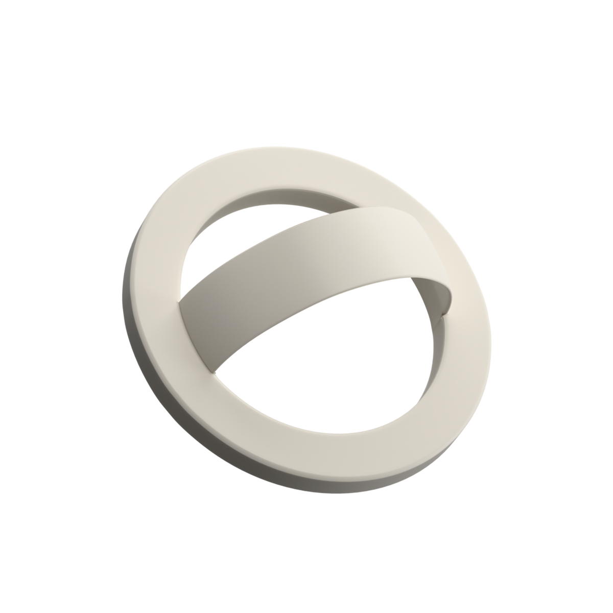 Porcelain ivory silicone MagSafe loop grip with finger loop