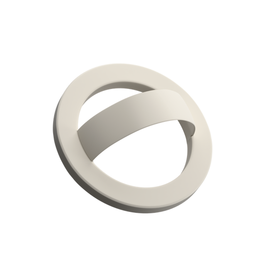 Porcelain ivory silicone MagSafe loop grip with finger loop