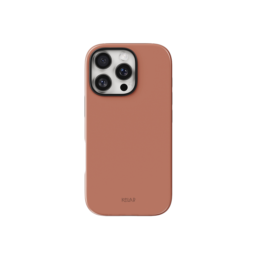 Nude Phone Case – Solid Color Minimalist Style by KELAB with glossy finish and precise camera cutout for iPhone. Sleek and modern phone protection.