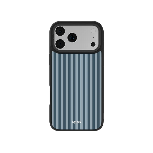 Coastline | Pastel Blue Vertical Stripe iPhone Case