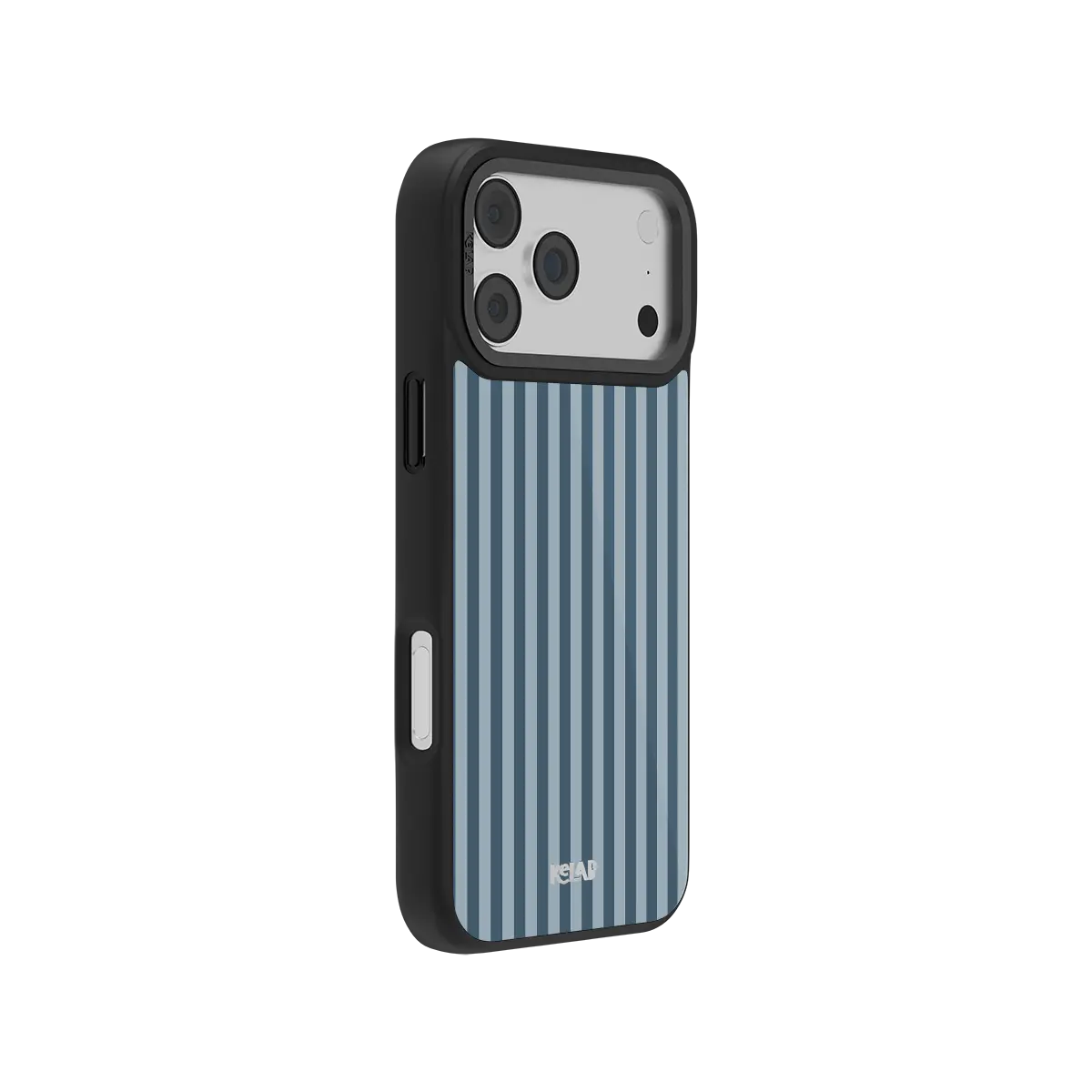 Striped KELAB iPhone Case blue and black with MagSafe-compatible N52 magnets and drop protection