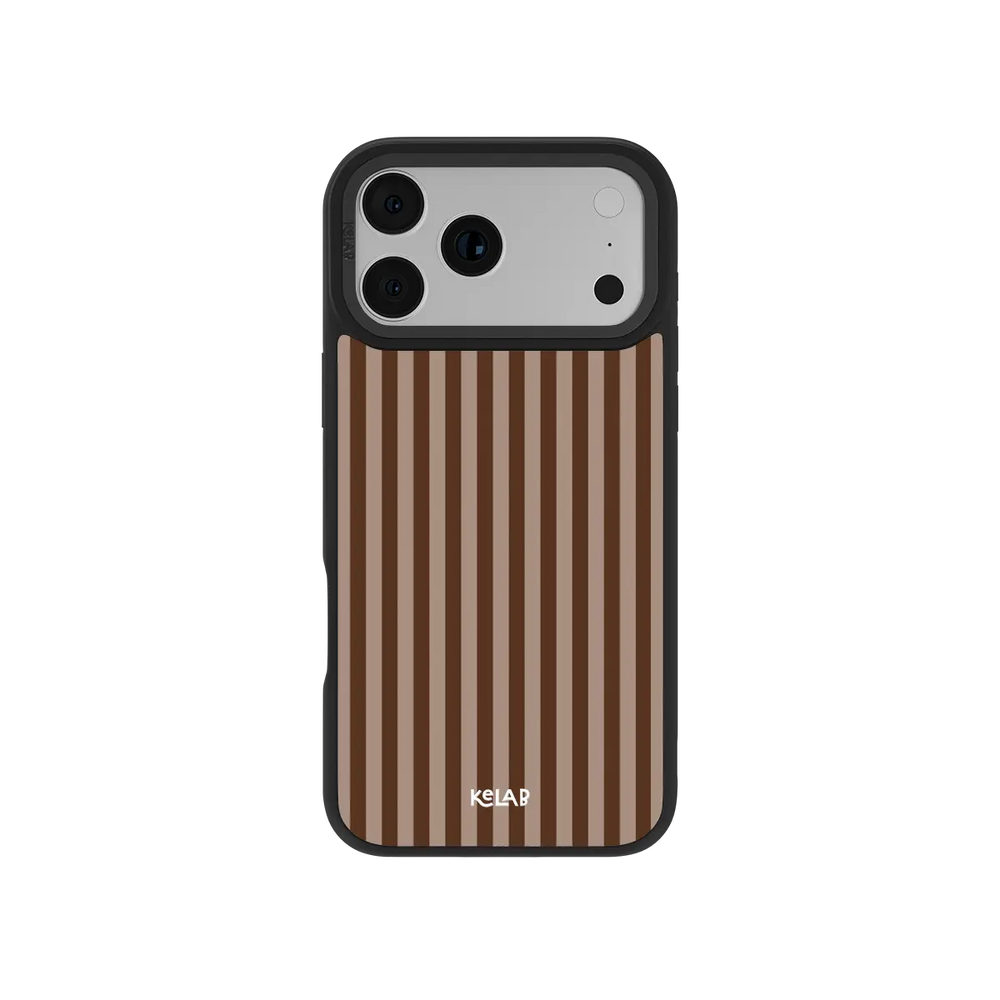 KELAB Samsung Galaxy case, deep espresso and latte brown vertical stripe (placeholder image)