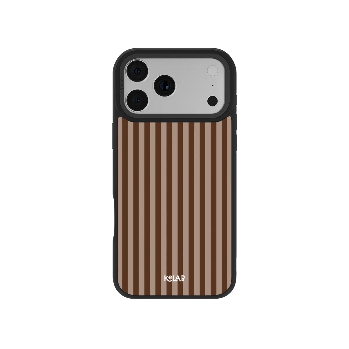 KELAB Samsung Galaxy case, deep espresso and latte brown vertical stripe (placeholder image)