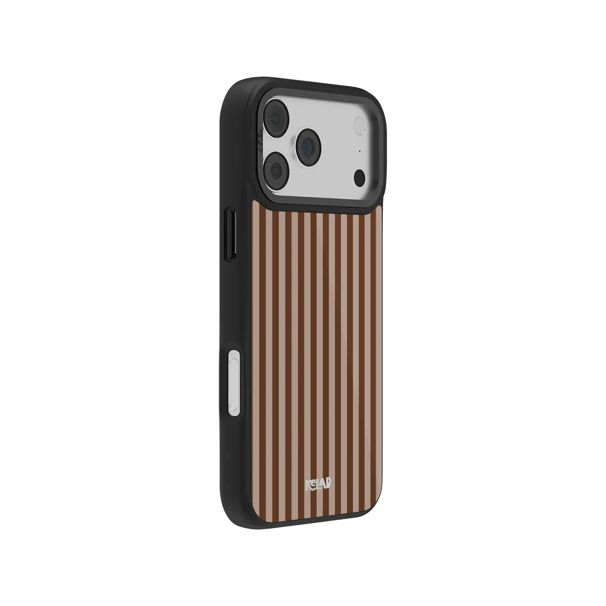 Striped KELAB iPhone Case with vertical stripe pattern and MagSafe-compatible protection