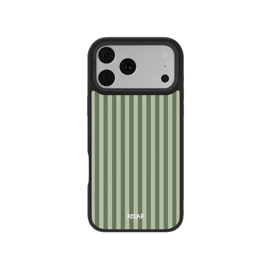 Fernway | Pastel Green Vertical Stripe iPhone Case