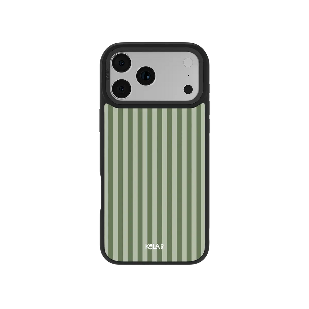 KELAB Samsung Galaxy case, olive and sage green vertical stripe (placeholder image)