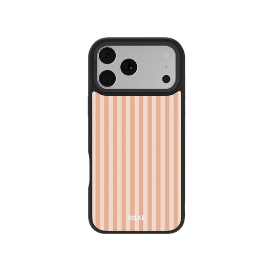 Sorbet | Pastel Peach Vertical Stripe iPhone Case
