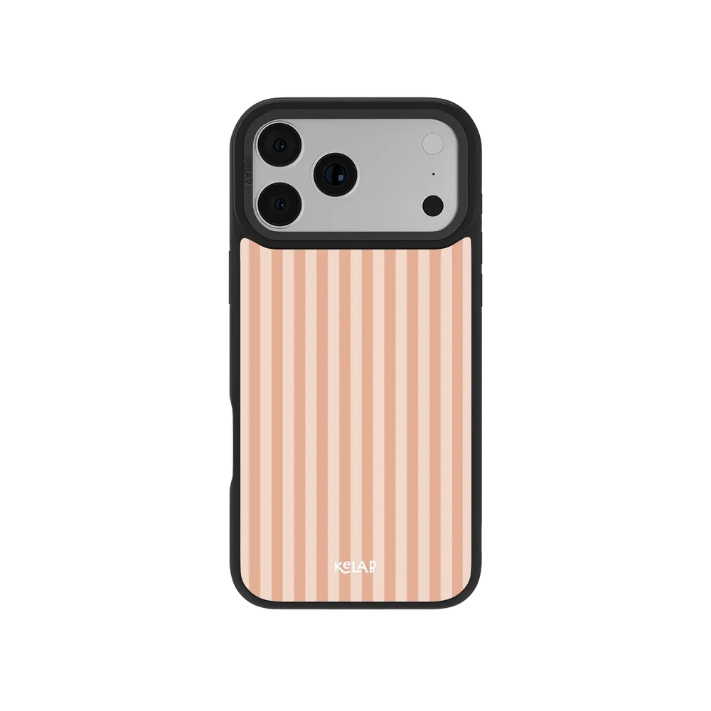 KELAB Samsung Galaxy case, apricot and blush peach vertical stripe (placeholder image)