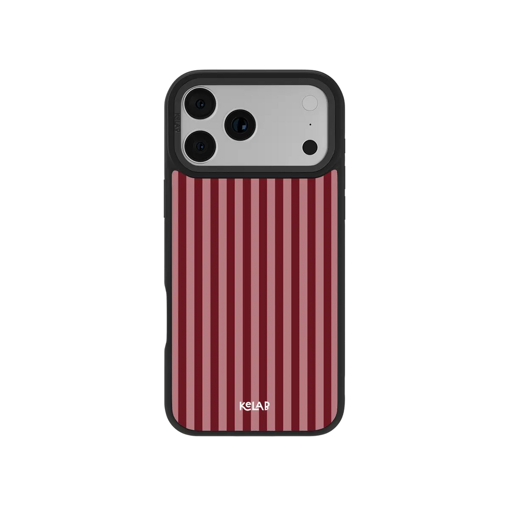 KELAB Samsung Galaxy case, burgundy and dusty rose vertical stripe (placeholder image)