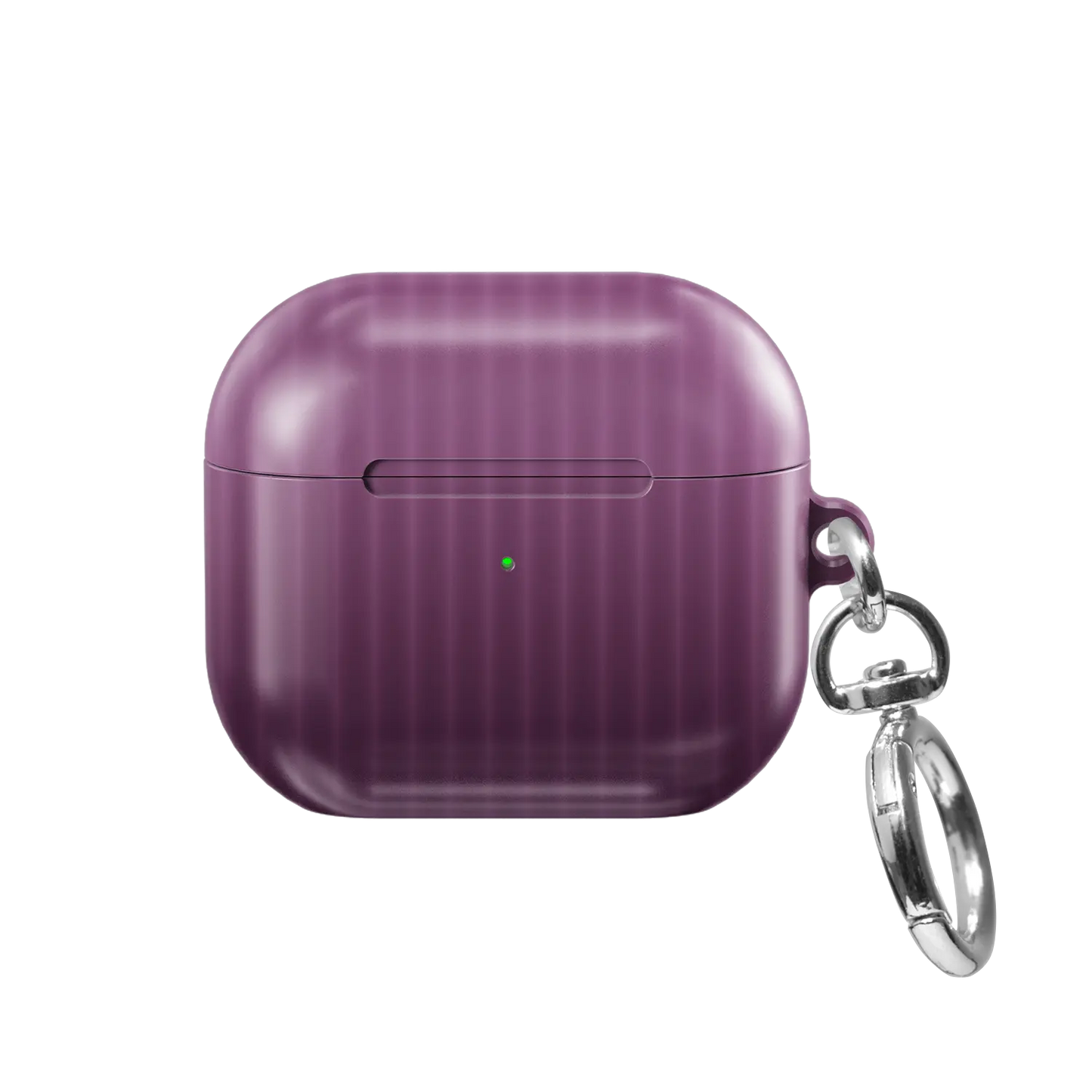 Purple Fluted Glass Gradient Ombre AirPods Case, front view