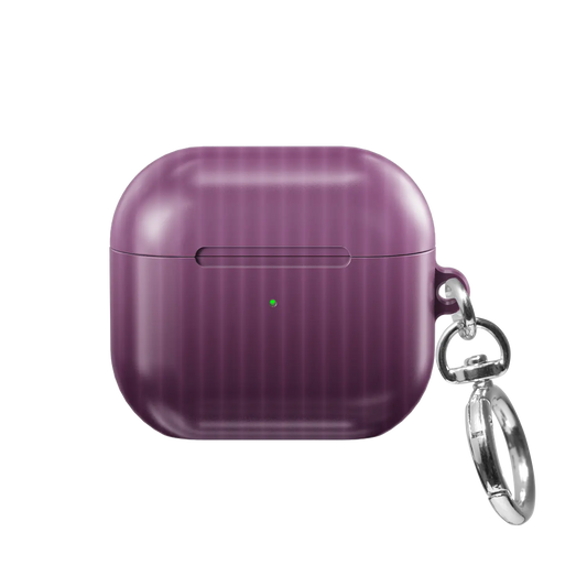 Purple Fluted Glass Gradient Ombre AirPods Case, front view