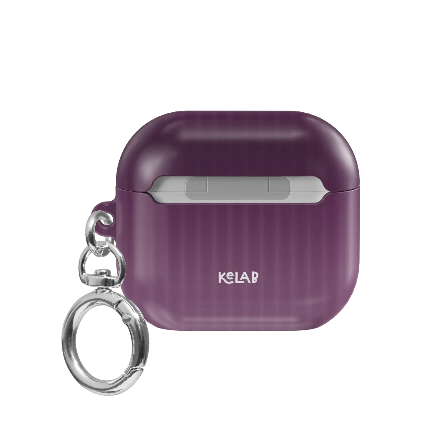 Purple Fluted Glass Gradient Ombre AirPods Case, back view