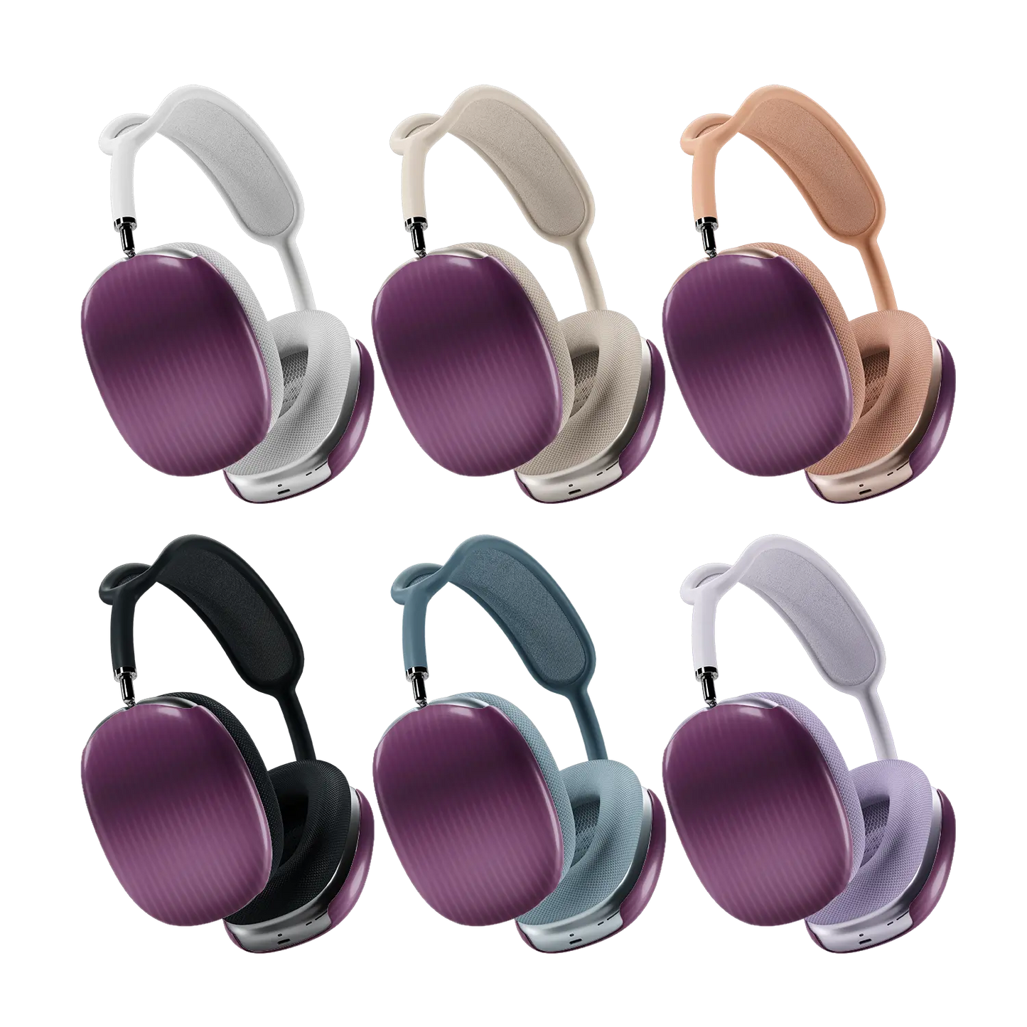 Violet Reverie | Purple Fluted Glass Gradient Ombre AirPods Max Case