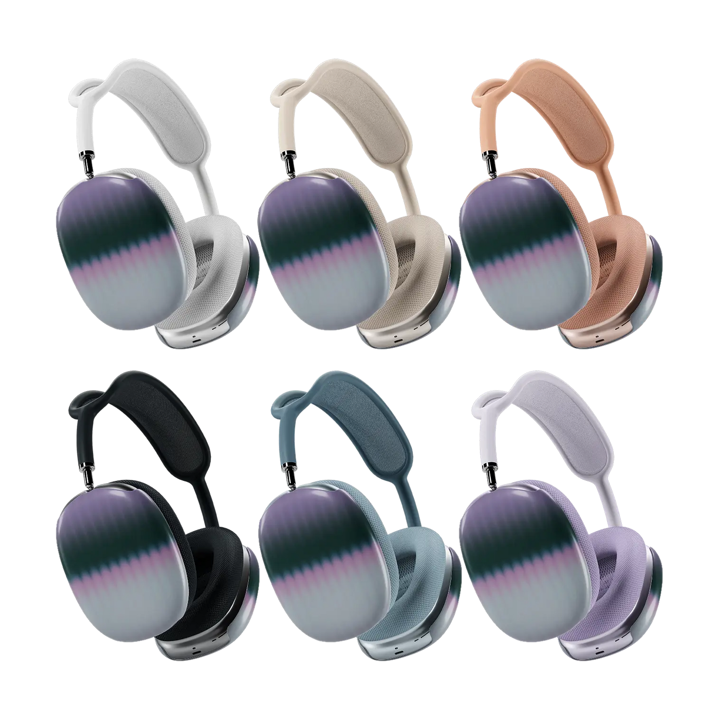 Dusk Bloom | Pink Fluted Glass Gradient Ombre AirPods Max Case