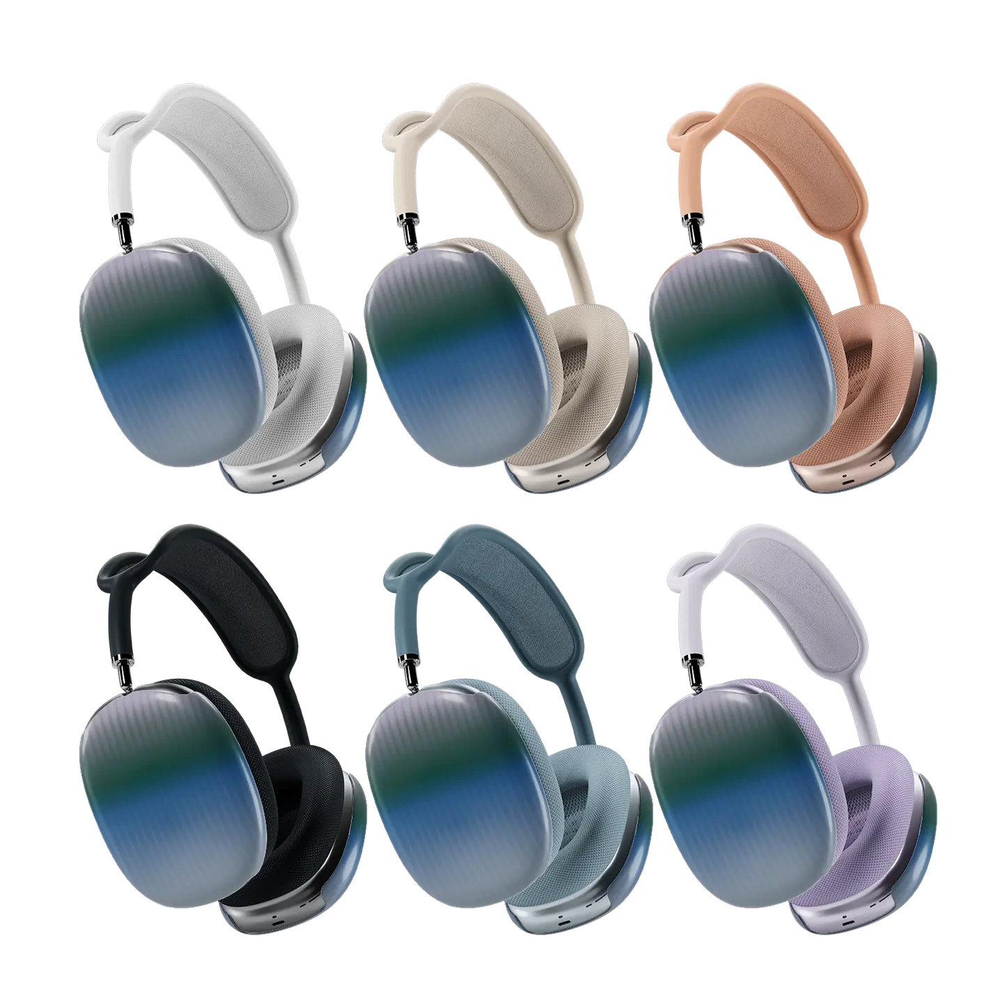Twilight Cascade | Blue Fluted Glass Gradient Ombre AirPods Max Case