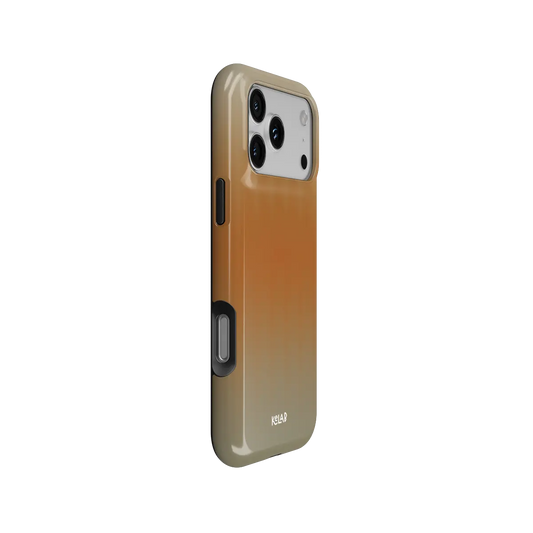 KELAB iphone case with gradient fluted glass pattern, raised lip for screen and camera protection