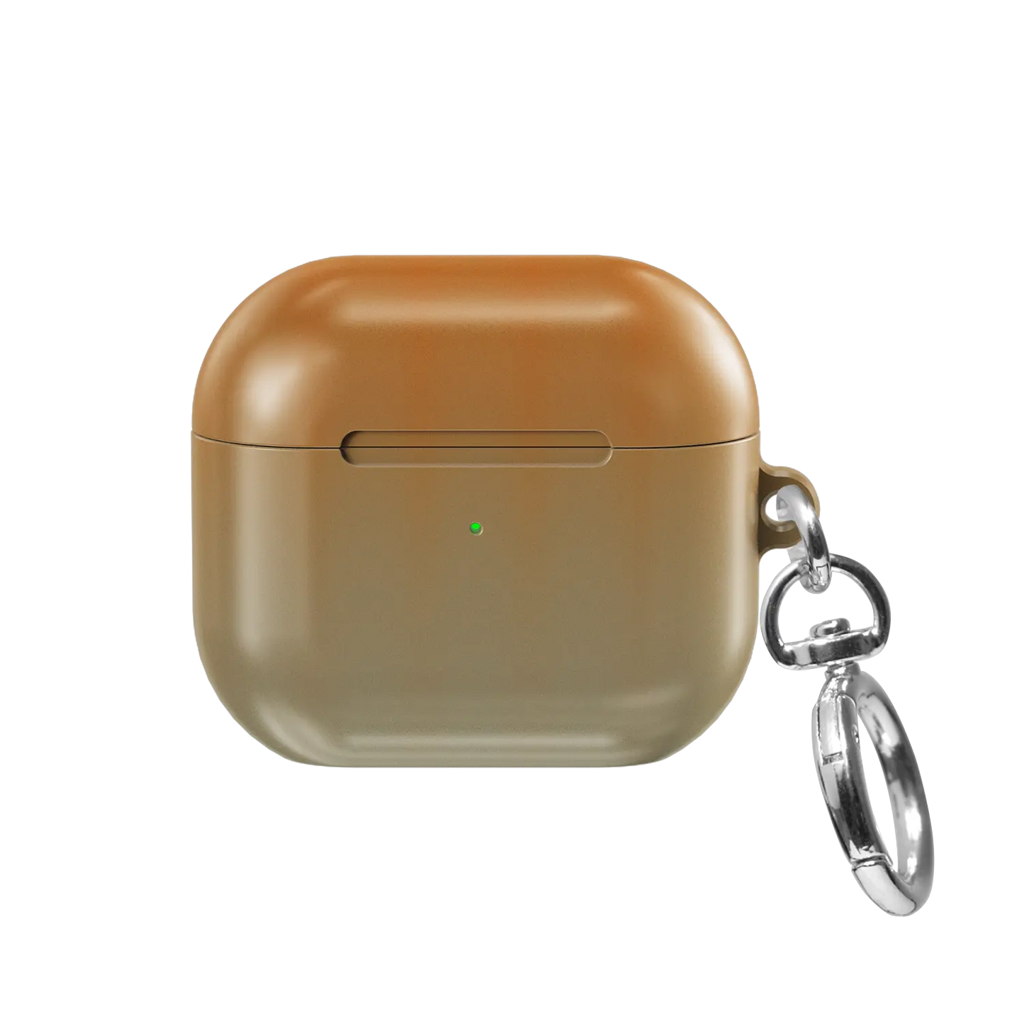 Orange Fluted Glass Gradient Ombre AirPods Case, front view