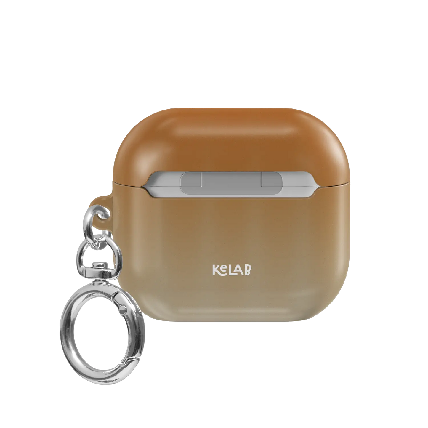Orange Fluted Glass Gradient Ombre AirPods Case, back view
