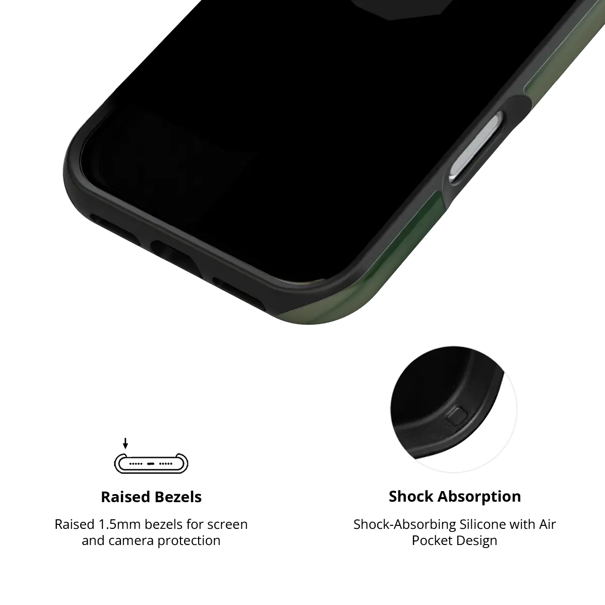 KELAB iphone case with gradient fluted glass pattern, polycarbonate shell and shock absorbing liner